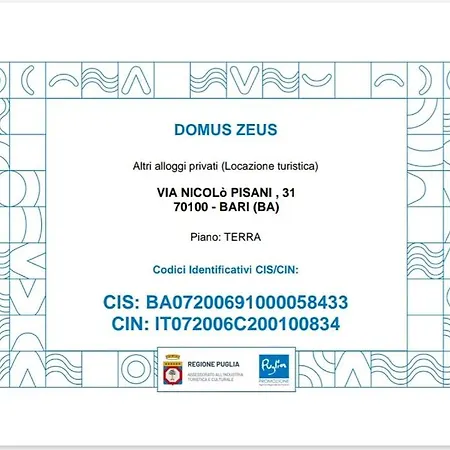 Appartamento Domus Zeus Bari